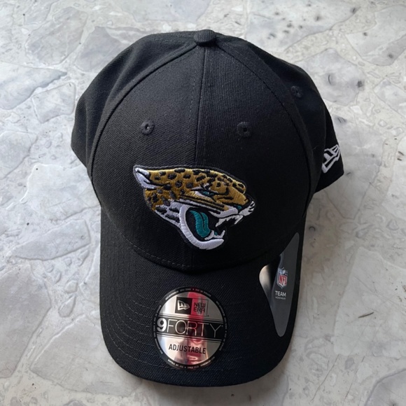 New Era Jacksonville Jaguars 9Forty The League Black Adjustable Hat Cap - Picture 2 of 8